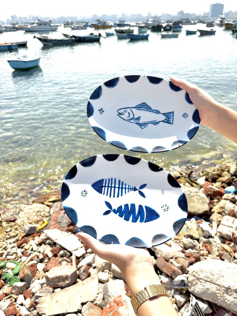 Over & under the sea- plates set