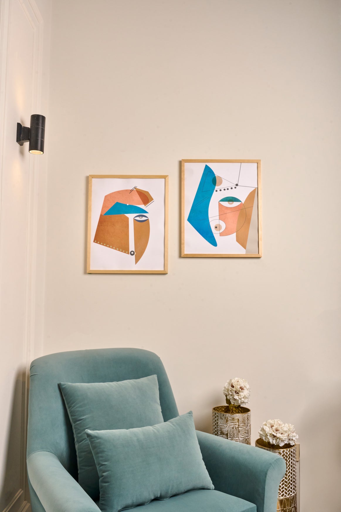 Geometric Faces - Abstract Set